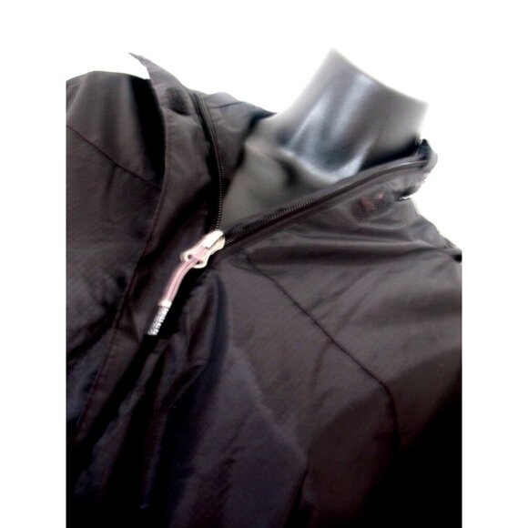 Swiss Alps Women’s Size L Waterproof Rain Jacket Wind Breaker Black Ck Measures - Picture 12 of 12
